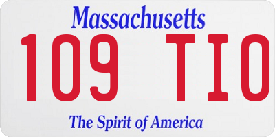 MA license plate 109TI0