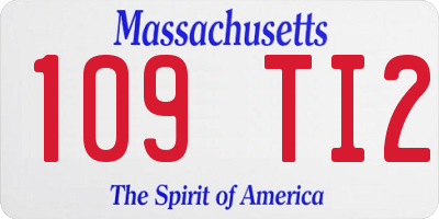 MA license plate 109TI2