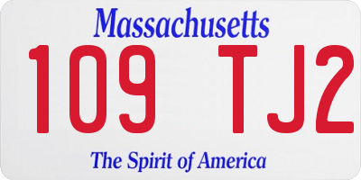 MA license plate 109TJ2