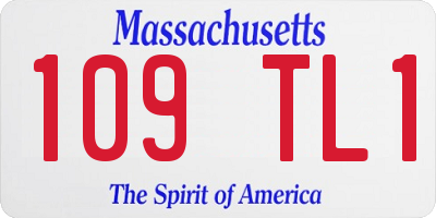 MA license plate 109TL1
