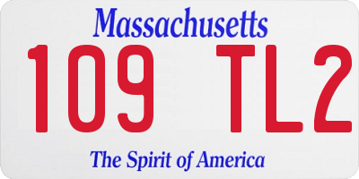 MA license plate 109TL2