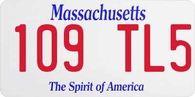 MA license plate 109TL5