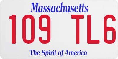 MA license plate 109TL6