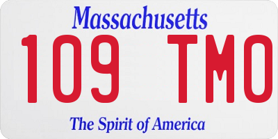 MA license plate 109TM0