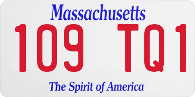 MA license plate 109TQ1