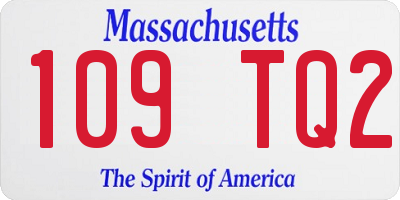 MA license plate 109TQ2