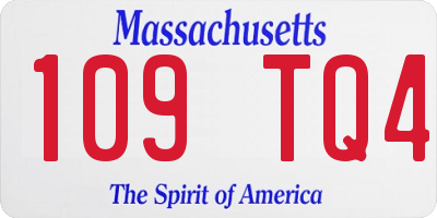 MA license plate 109TQ4