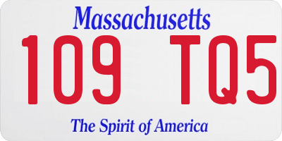 MA license plate 109TQ5