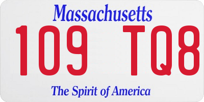 MA license plate 109TQ8