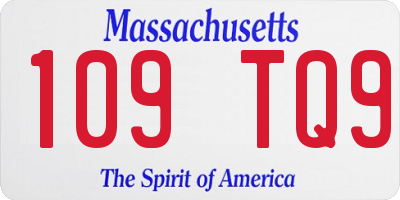 MA license plate 109TQ9