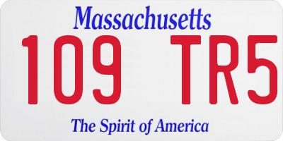 MA license plate 109TR5