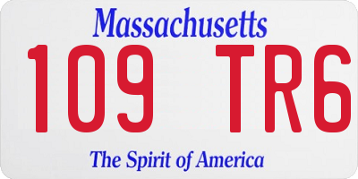 MA license plate 109TR6