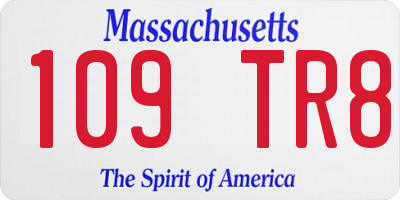 MA license plate 109TR8
