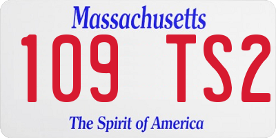 MA license plate 109TS2