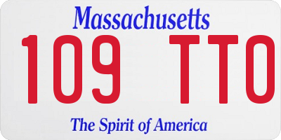 MA license plate 109TT0