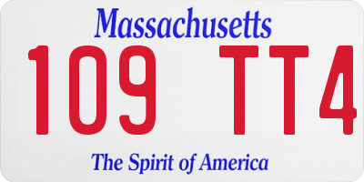 MA license plate 109TT4