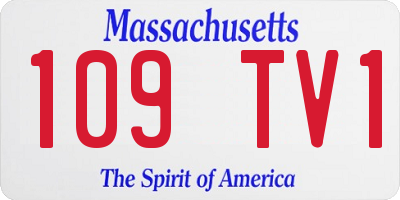 MA license plate 109TV1