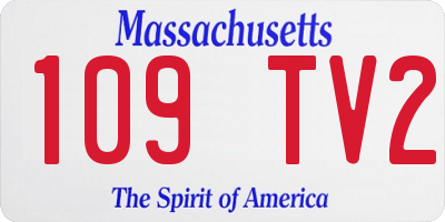 MA license plate 109TV2