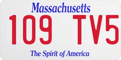 MA license plate 109TV5