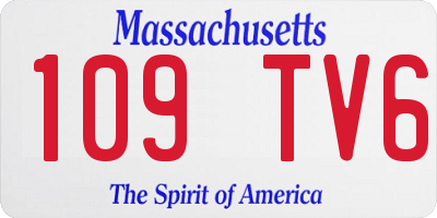 MA license plate 109TV6