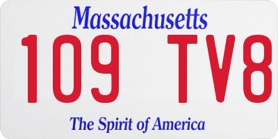MA license plate 109TV8