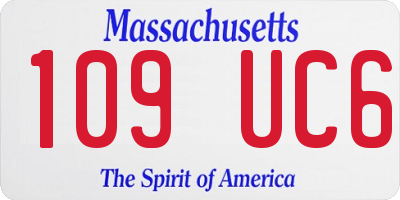 MA license plate 109UC6