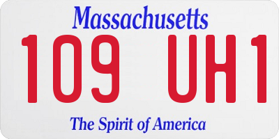 MA license plate 109UH1
