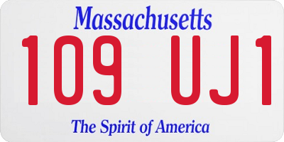 MA license plate 109UJ1