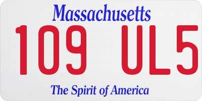 MA license plate 109UL5