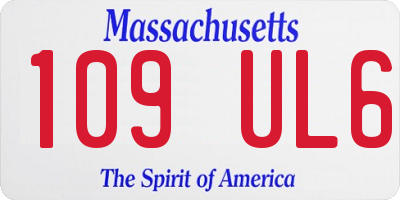 MA license plate 109UL6