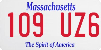 MA license plate 109UZ6