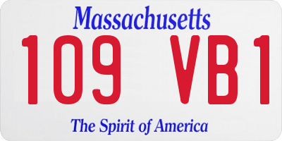MA license plate 109VB1