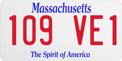 MA license plate 109VE1