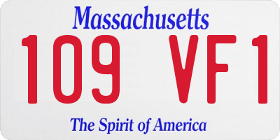 MA license plate 109VF1