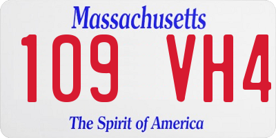 MA license plate 109VH4