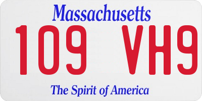 MA license plate 109VH9
