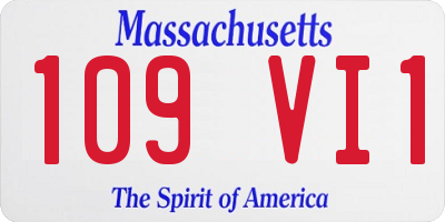 MA license plate 109VI1