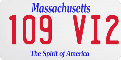 MA license plate 109VI2
