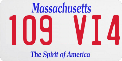 MA license plate 109VI4