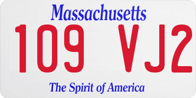 MA license plate 109VJ2