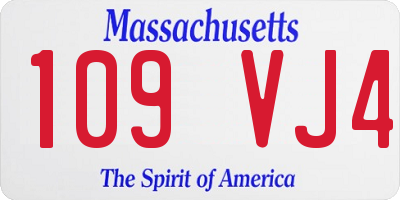 MA license plate 109VJ4