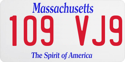 MA license plate 109VJ9