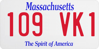 MA license plate 109VK1