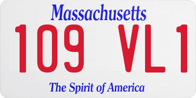 MA license plate 109VL1