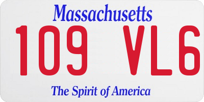 MA license plate 109VL6