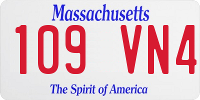 MA license plate 109VN4