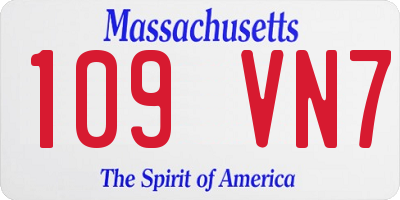 MA license plate 109VN7