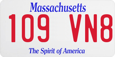 MA license plate 109VN8