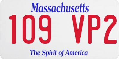 MA license plate 109VP2
