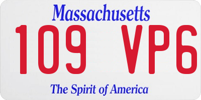 MA license plate 109VP6